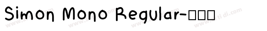 Simon Mono Regular字体转换